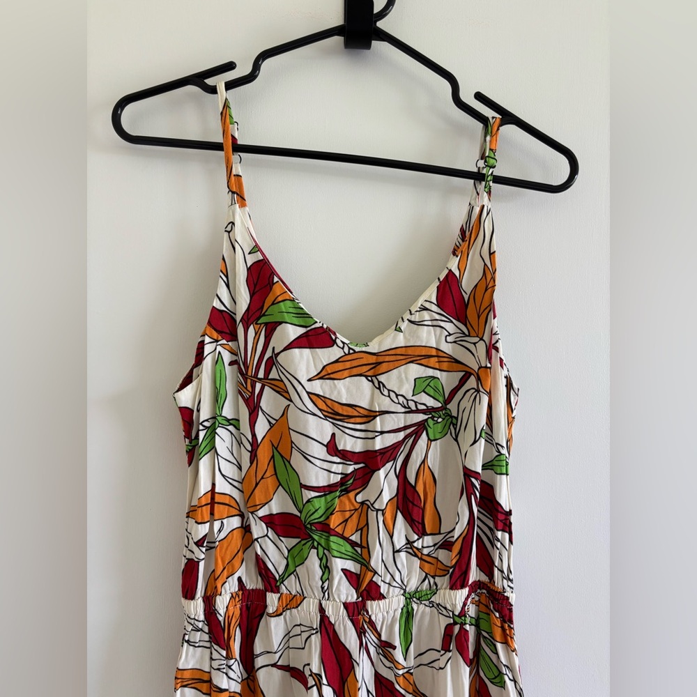 Aloha made me do it tropical print jumpsuit medium Hawaii spring summer - Picture 3 of 8